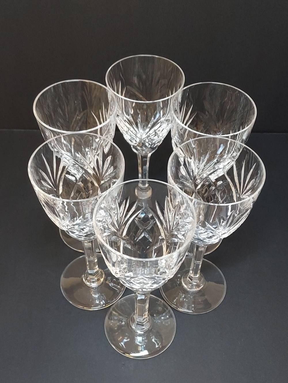 Chantilly Pattern Wine Goblets Set of 6